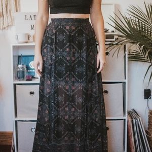 multicolored maxi skirt